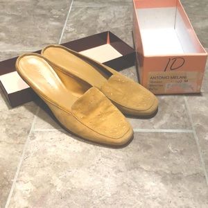 Antonio Melani light brown mules